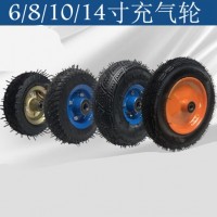 6/8/10/14寸充气轮胎300-8小推车轮350-4脚轮老虎车橡胶手拉车轮 10寸充气轮(标准款)